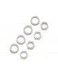 Raboesch nut M2 with washer stainless steel (4+4)
