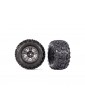 Traxxas Tires & wheels 2.8", charcoal gray wheels, Sledgehammer tires (2)