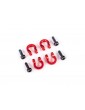 Traxxas Bumper D-rings, front or rear, 6061-T6 aluminum (red-anodized) (4)