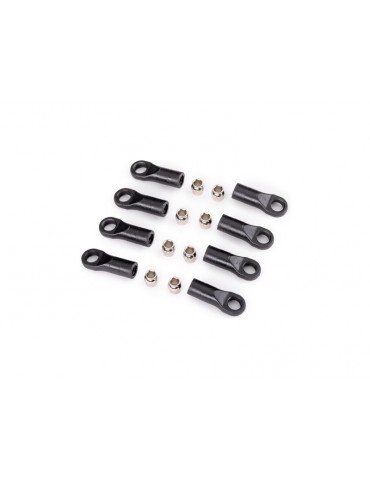 Traxxas Rod ends, long (8)/ hollow balls, steel (8)