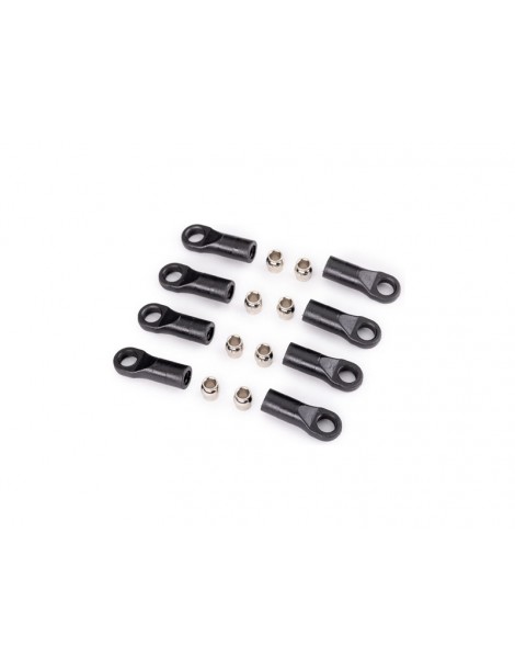 Traxxas Rod ends, long (8)/ hollow balls, steel (8)