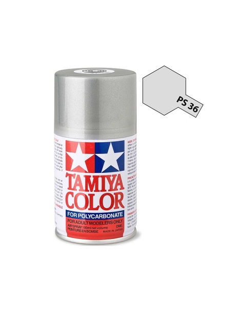 Tamiya Lexan purškiami dažai - Translucent Silver, PS-36