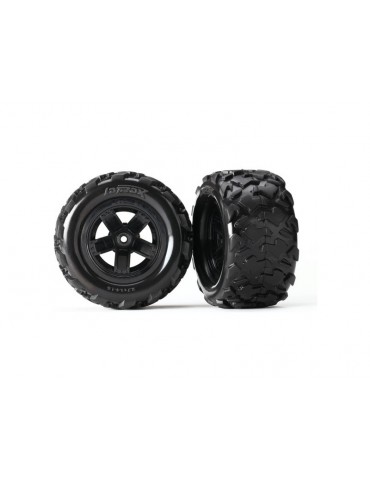 Traxxas Tires & wheels,Teton 5-spoke wheels, Teton tires (2)