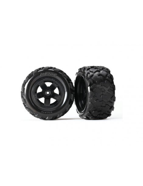 Traxxas Tires & wheels,Teton 5-spoke wheels, Teton tires (2)