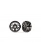 Traxxas Wheels 1.0", twin spoke (black chrome) (2)