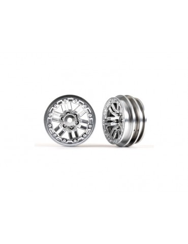 Traxxas Wheels 1.0", twin spoke (satin chrome) (2)