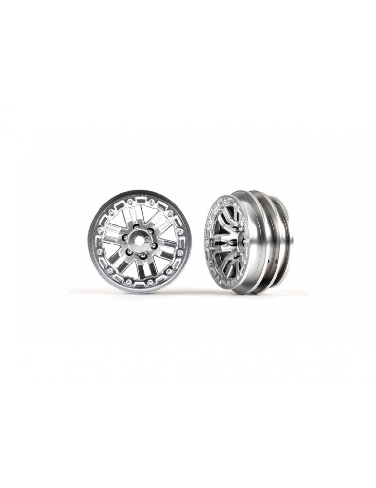 Traxxas Wheels 1.0", twin spoke (satin chrome) (2)