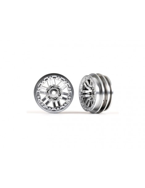Traxxas Wheels 1.0", twin spoke (satin chrome) (2)
