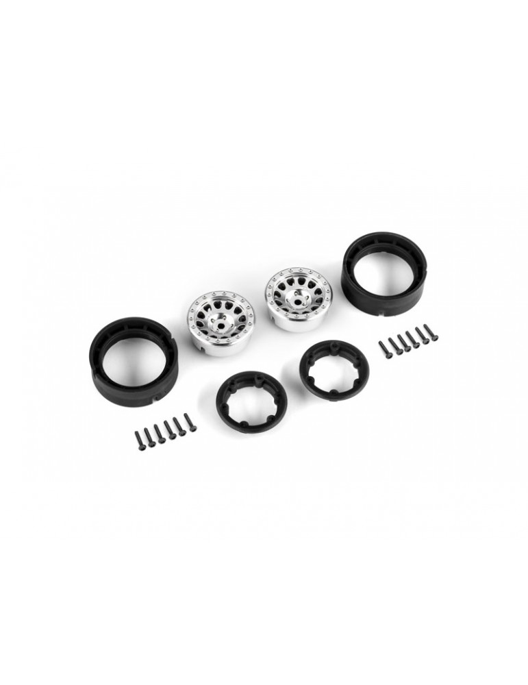 Traxxas Wheels, Method 105 1.0", (satin chrome) (2)