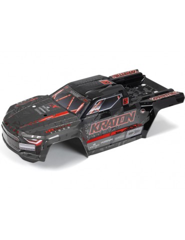 Arrma KRATON 6S EXB Painted Decalled Cut Body, Black / Red
