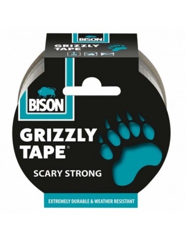 BISON Grizzly tape 50mm, 10m Silver