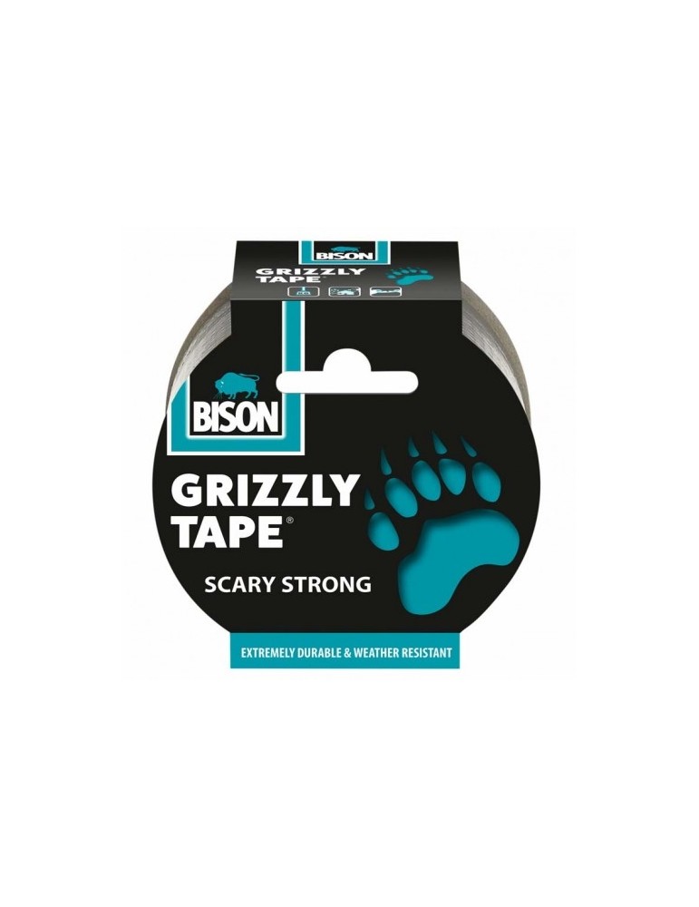 BISON Grizzly tape 50mm, 10m Silver