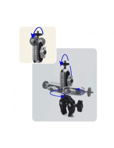 Aluminum Alloy Multi-function Clamp with Adapter for Action Cameras