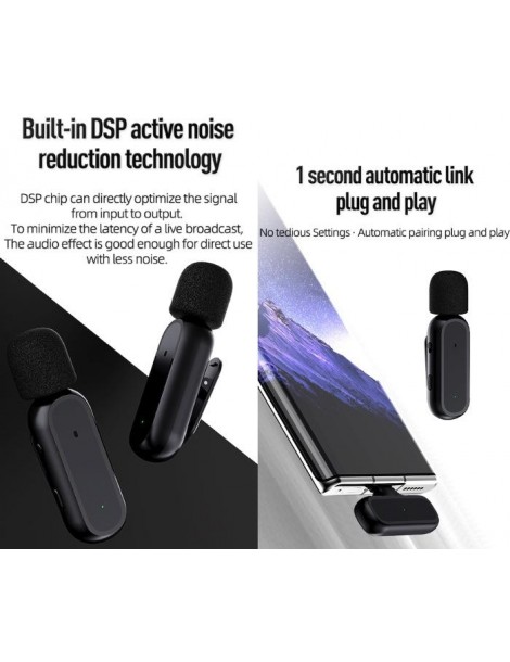 2.4G Lightning Wireless Microphone with battery and Charging Case