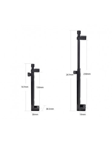 Adjustable Titanium Alloy CNC Tablet Holder (Black)