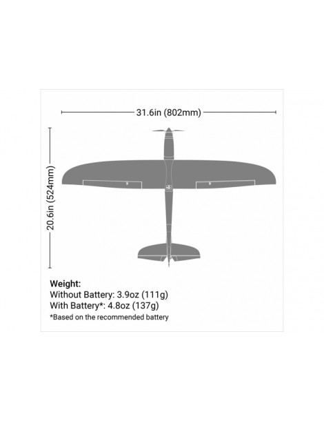 E-flite Conscendo 0.80m SAFE Select BNF Basic