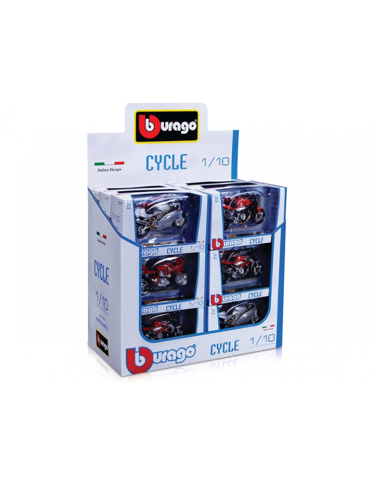 Bburago Motorbikes 1:18 (set 18ks)