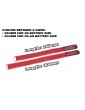 Pro Battery Straps - 250x20mm - Metal Buckle - Silicone Anti-Slip Strings - Red - 2 pcs