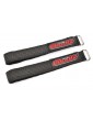 Pro Battery Straps - 350x20mm - Metal Buckle - Silicone Anti-Slip Strings - Black - 2 pcs