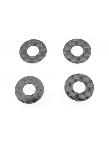 Ultra 1/10 Offroad & 1/12 Onroad Carbon Fiber Body Washers (4pcs | for 5mm Posts)