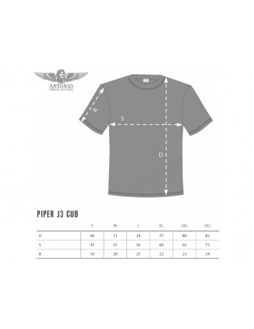 Antonio vyriški marškinėliai Piper J-3 Cub S