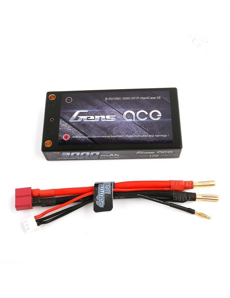 Akumuliatorius Gens Ace 3000mAh 7.4V 50/100C 2S1P