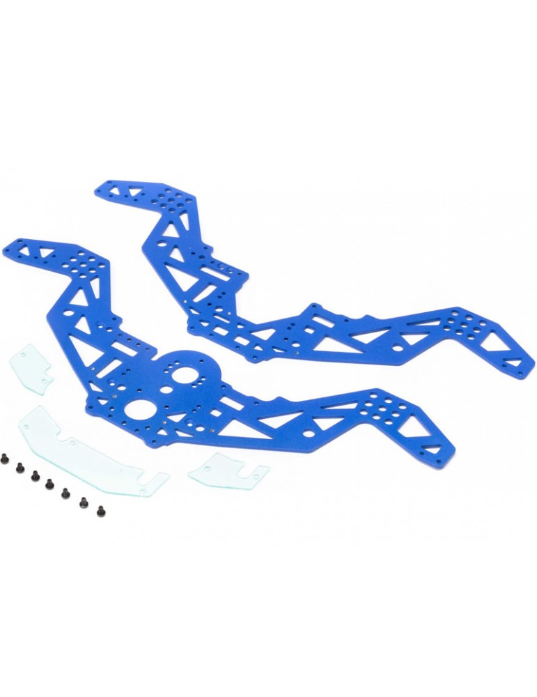 Losi Chassis Plate Set, Blue: Mini LMT