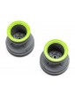 Losi MT Wheel, Green Beadlock, Lt Grey(2): Mini LMT