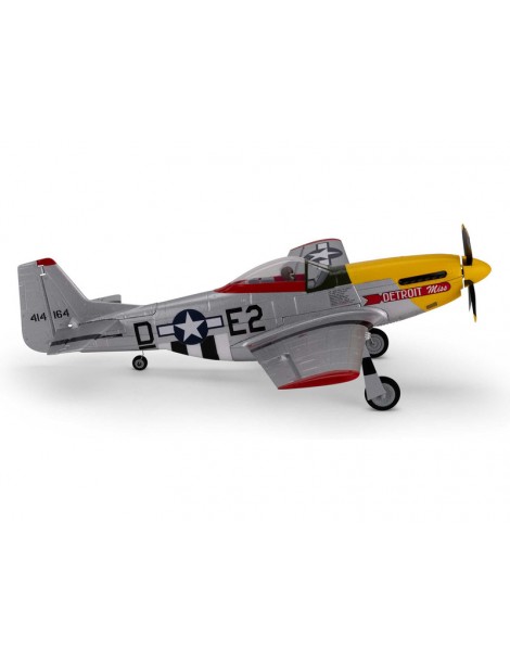E-flite P-51D Mustang 0.49m Detroit Miss SAFE Select BNF Basic