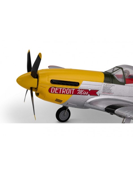 E-flite P-51D Mustang 0.49m Detroit Miss SAFE Select BNF Basic