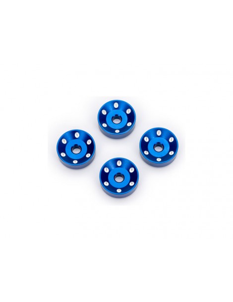 Traxxas Wheel washers, machined aluminum, blue (4)