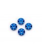 Traxxas Wheel washers, machined aluminum, blue (4)