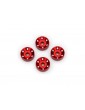 Traxxas Wheel washers, machined aluminum, red (4)
