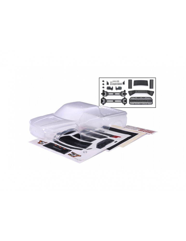 Traxxas Body, 2017 Ford Raptor, clear (clipless mounting)