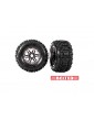 Traxxas Tires & wheels 2.9/3.8", black chrome wheels, belted Sledgehammer All-Terrain tires (2)