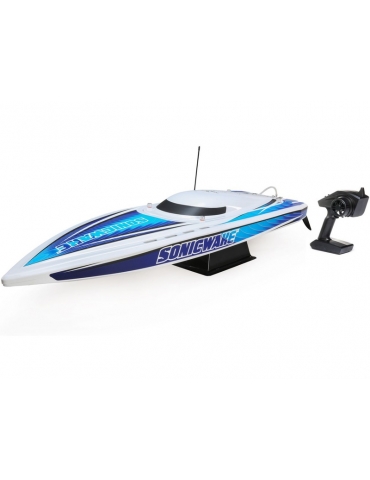 Proboat Sonicwake 36" Self-Righting RC laivas Brushless Deep-V baltas