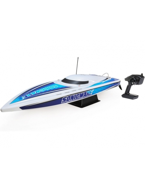 Proboat Sonicwake 36" Self-Righting RC laivas Brushless Deep-V baltas