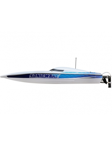 Proboat Sonicwake 36" Self-Righting RC laivas Brushless Deep-V baltas