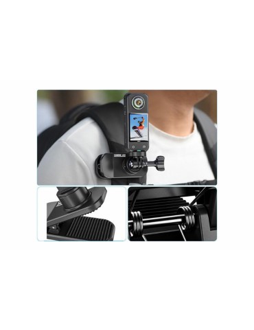 Rotatable Magnetic Backpack Clamp for Action Cameras