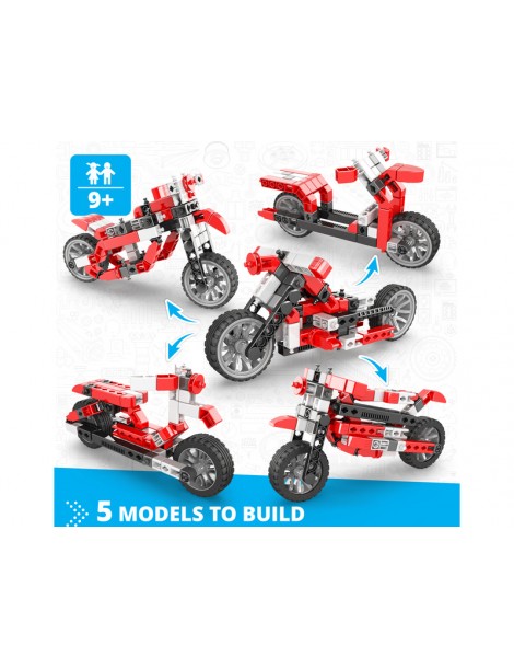 Engino konstruktorius Inventor Mechanics motociklas 5in1