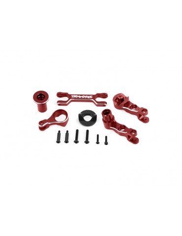 Traxxas Steering bellcranks/ draglink (6061-T6 aluminum, red-anodized) (fits X-Maxx)