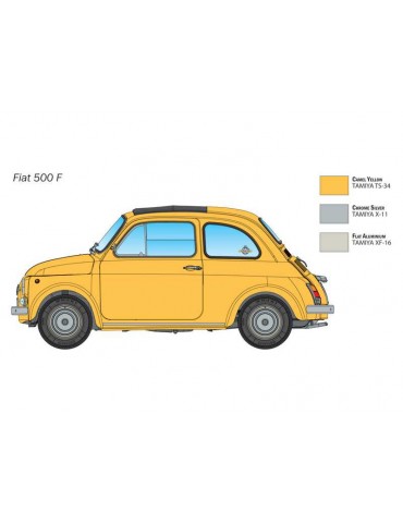 Italeri Fiat 500 F 1968 atnaujintas leidimas (1:12)