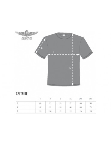 Antonio Men's T-shirt Spitfire Mk-VIII XL