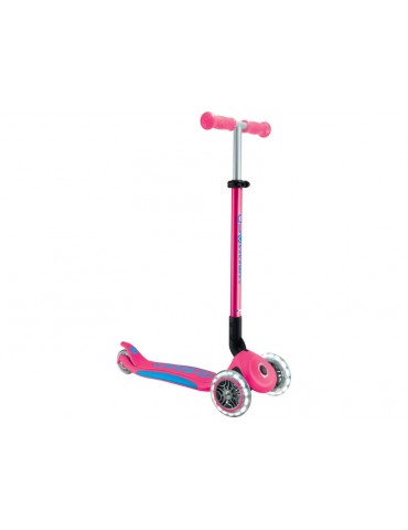 Globber - Scooter Primo Plus Lights V2 Foldable Fuchsia/Sky Blue