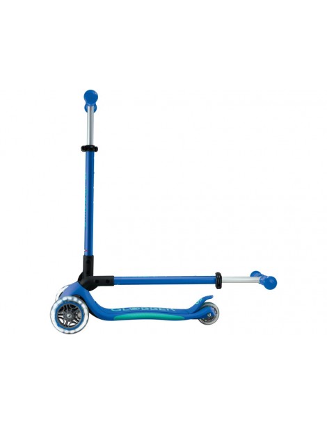 Globber - Scooter Primo Plus Lights V2 Foldable Fuchsia/Sky Blue