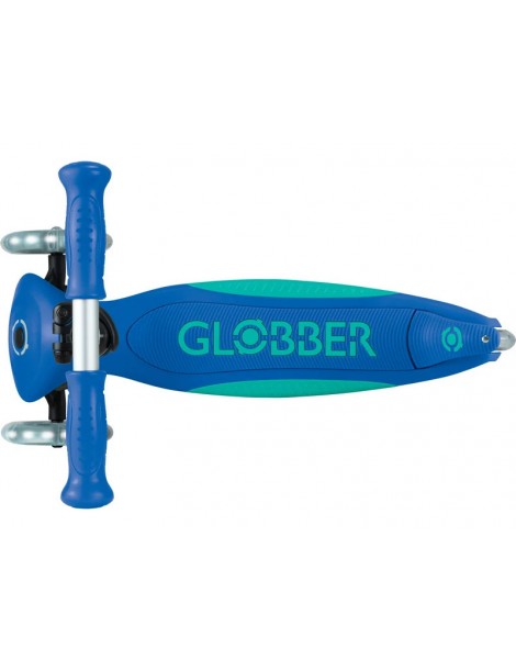 Globber - Scooter Primo Plus Lights V2 Foldable Fuchsia/Sky Blue