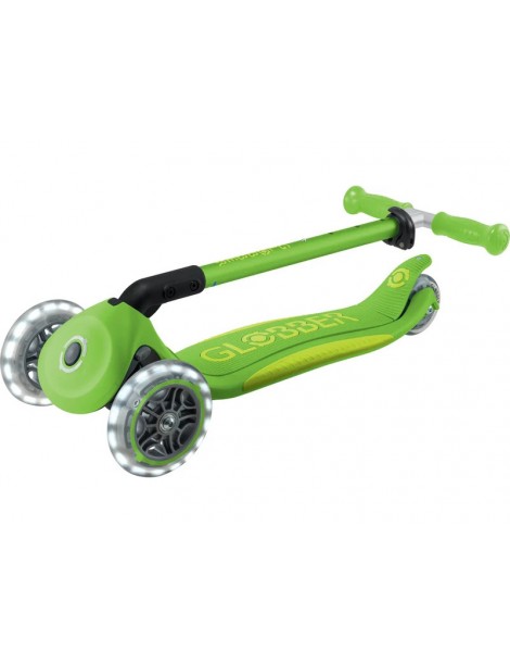 Globber - Scooter Primo Plus Lights V2 Foldable Fuchsia/Sky Blue