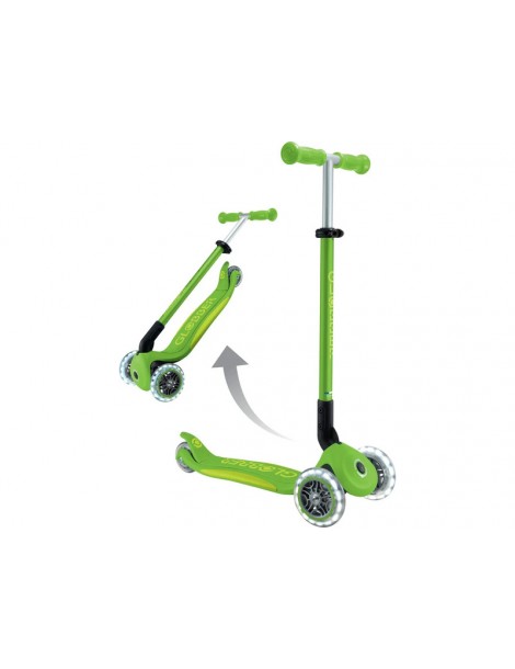 Globber - Scooter Primo Plus Lights V2 Foldable Fuchsia/Sky Blue