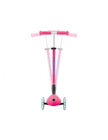 Globber - Scooter Primo Plus Lights V2 Foldable Fuchsia/Sky Blue