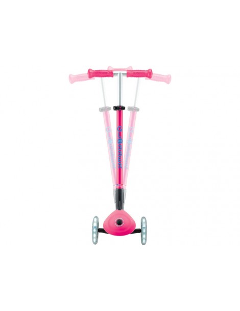 Globber - Scooter Primo Plus Lights V2 Foldable Fuchsia/Sky Blue